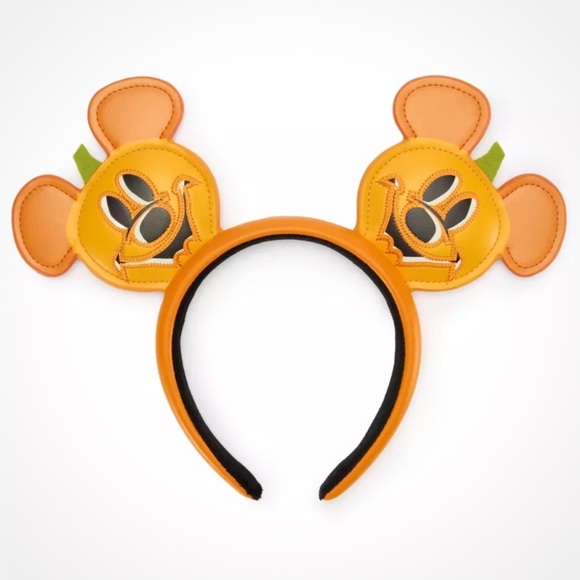 Disney Parks Halloween Mickey Pumpkin Ears and Halloween Hat Bundle